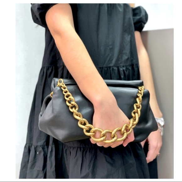 Fabulous European Gold Chain Detail Hottest Trend Bag - Picture 2 of 6
